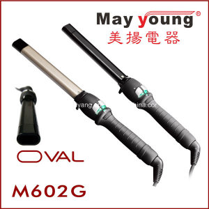 Unique Design Oval Barrel Ceramic Rotating Hair Curler